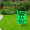 4 Pieces Slow Down Kids At Play Sign with Metal Stake, 12 x 16 Inch Kids At Play Safety Signs, Double Sided Child Safety Caution Signs, Children Sign for Street, Lawn Neighborhoods(Green)