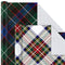 Hallmark Christmas Wrapping Paper Bundle with Cut Lines on Reverse, Plaid (Pack of 4, 120 sq. ft. TTL) Red and Black, Green and Blue, Red and Green Plaid, 4 Pack