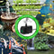 BARST 2500L/H Submersible Water Pump with Sponge Filter, Pond 5m Power Cord for Aquarium, Fountains, Fish Tank, Feature 4 Strong Suction Cups&4 Nozzles, 45W Black
