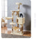 Cat Tree Scratching Post Scratcher Tower Condo House Furniture, Natural Sisal Cat Scratchers Beige 150 cm