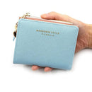 Women Wallet Short Small Coin Purse Ladies Folding Card Card Holder Leather with Multiple Card Slots and Zipper Closure