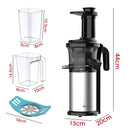 ADVWIN Electric Slow Juicer Multi Blender, 200W Cold Press Slow Juicer Compact Masticating Juicer Machine with Cleaning Brush, 2 Pulp Measuring Cups(350ml & 800ml), Stainless Steel Strainer for Juice, Veg & Ice Cream