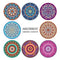 Darate Absorbent Coasters with Holder Set of 8, Coasters for Drinks, Unique Housewarming Gift, 4 Inch Round Coaster for Bedroom, Home, Office, Bar, Dining Room, Living Room, Kitchen (Mandala)