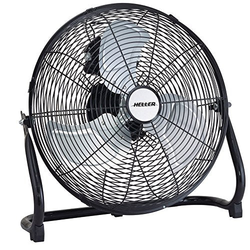 Heller 40cm Floor/Desk High Velocity Air Cooler Fan/Cooling/Circulator - Black