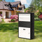 Metal Letter Box Lockable Post Mail Box Parcel Letterbox Mailbox for A4 Mail Package 41x22.6x75 cm