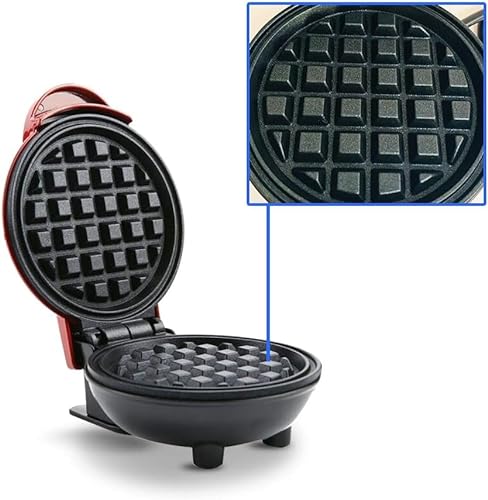 E Etron Mini Waffle Maker Non Stick Baking Pan Pancake Heating Breakfast Making Machine