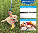 Interactive Flirt Pole Toy for Dogs Chase and Tug of War,Durable Teaser Wand with Pet Fleece Rope Tether Lure Toy to Outdoor Exercise & Training for Small Medium Large Dogs (Blue/Red, POLE-35 inches)