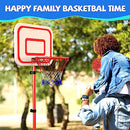 Kids Basketball Hoop Adjustable Height 2.9ft-6.2ft Toddler Basketball Hoops for Kids Indoor Outdoor Play Games Toys Mini Portable Basketball Goals Backyard Outside Gifts for Boys Age 3 4 5 6 7 8 Years