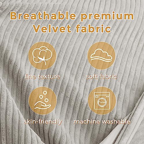 MAXYOYO Giant Bean Bag Chair Bed for Adults, Convertible Beanbag Folds from Lazy Chair to Floor Mattress Bed, Large Floor Sofa Couch, Big Sofa Bed, High-Density Foam Filling, Machine Washable