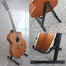 Portable Folding Guitar Stand - String Instruments Holder for Acoustic Electronic Guitar Bass Ukulele Violin Cello (L)