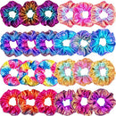 Tatuo 24 Pieces Shiny Metallic Scrunchies Hair Scrunchies Elastic Hair Bands Scrunchy Hair Ties Ropes for Women or Girls Hair Accessories, Large