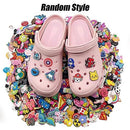 100 Pcs Random PVC Shoe Charms,Garden Shoes Cute Shoe Charms Wristband Bracelet Decoration with Different Designs Shape for Girls,Boys and Adult Party Gift