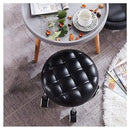 Round Low Roller Seat Stool Small Stool with Wheels Pulley Ottoman Comfortable