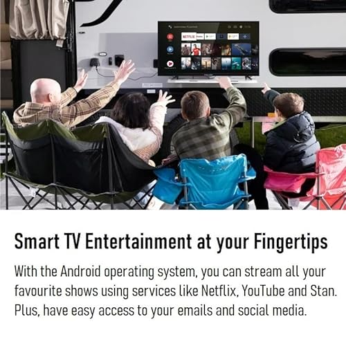 ENGLAON 27" Full HD LED Android 11 Smart 12V TV with DVD Combo & Bluetooth & Chromecast for Caravan RV