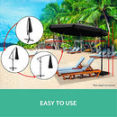 Instahut Outdoor Umbrella 3m Cantilever Umbrellas Beach Sun Garden Patio Black