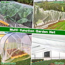 Garden Netting- 8x24Ft Greenhouse Plastic Covering-with Grids Plant Covers-Protection for Fruit Trees Vegetables Flowers Durable Garden Mesh Netting for Patio Plants Outdoor Garden Mesh Covers