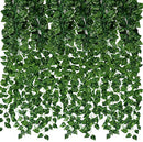 Uandhome 84 Feet 12 Strands Fake Vines for Hanging Decor Artificial Greenery Garland Fake Leaf Vines Hanging Plants Greenery Wall Backdrop for Home Bedroom Wedding Decoration Jungle Theme Party Supplies