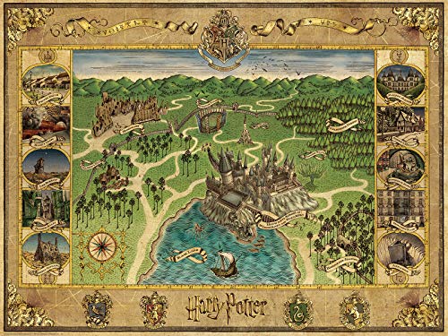 Ravensburger Puzzle 16599 - Hogwarts Karte - 1500 Teile Puzzle für Erwachsene und Kinder ab 14 Jahren, Harry Potter Fan-Artikel