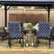 DYTXIII Set of 2 Outdoor High Back Chair Cushions 44"x 22",Water Repellent Rocking Chair Cushions Replacement, Seat/Back Chair Cushions for Patio,Porch,Balcony and Indoor - Geomentry Navy