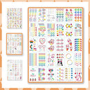 YUNAI 90 Sheets Temporary Tattoo Kids, Waterproof Cute Animals Anime Rainbow Girl Face Tattoo, Children Temporary Tattoo Toys for Birthday Parties Supplies Favors Kids Boys Girls School Rewards Gifts