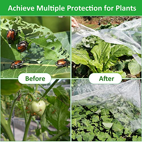 Toolifer Thickened Garden Netting, 10x33FT Garden Netting Pest Barrier for Greenhouse Garden Bed Cover, Durable Garden Mesh Netting Row Cover Protect Plant Fruit Vegetable Flower Crop from Bird Pest