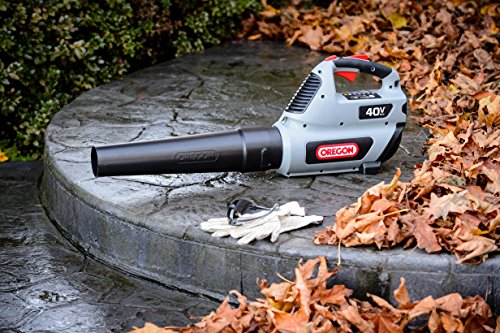 Oregon Cordless BL300 40V 151 MPH Leaf Blower with 4.0Ah Battery and Charger