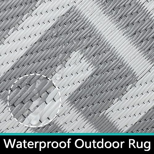 Jabykare Extra Large Outdoor Rug, Camping Rug, Porch Rug, Reversible Portable Outdoor Plastic Straw Rug, Waterproof Mat for Rv,Deck,Camper,Balcony,Patio