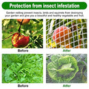 6x3M Garden Netting Fruit Protection Bags Bird Netting Insect Net Fine Mesh Protection for Plant Vegetables Fruit Anti Bird Butterfly Squirrel Insect Small Animals