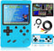 Handheld Game Console, Portable Retro Video Game Console with 500 Classical FC Games, 3-Inch Screen, 800mAh Rechargeable Battery Support for Connecting TV and Two People to Play Together (Blue)