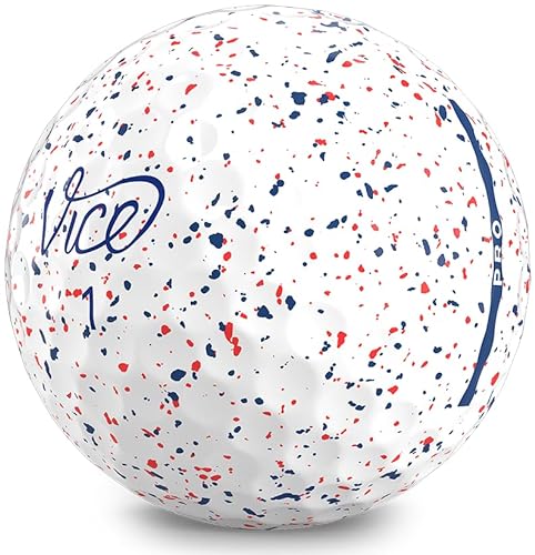 Vice Golf PRO DRIP RED & Blue 2020 | Features: DRIP Pattern, Impressive Colors, Premium Quality | Farben: Lime, RED & Blue | Profile: Designed for Advanced Golfers (VG1003077)