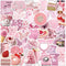 ZDY Pink Stickers for Hydro Flask|50 Pcs Water Bottle Stickers for Girls, Cute Vinyl Waterproof Laptop Skateboard Stickers, Aesthetic Car Decals Computer Stickers for Kids Teens(A126)