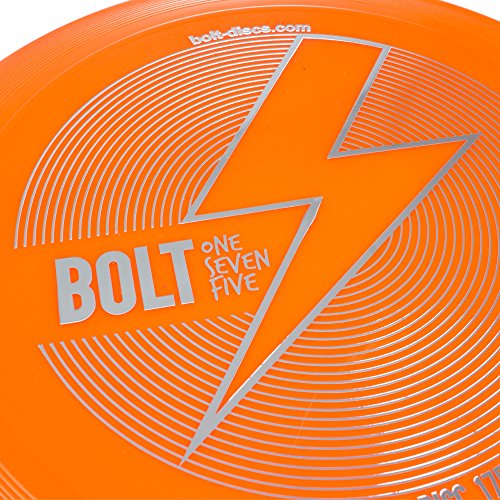 BOLT OneSevenFive Ultimate Frisbee Flying Disc! Loads of UV Colours Available! (UV Orange)