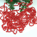 SHATCHI Metallic 24ft Hanging Bead Garland Christmas Tree Xmas Home Room Decor Party Tinsel String Chain – Red, Silver, Gold