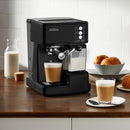 Sunbeam EM5000K Café Barista Coffee Machine | One-Touch Espresso, Latte & Cappuccino Coffee Maker | 2L Water Tank | Automatic Milk Frother & Removable Milk Reservoir | 15 Bar Pump | Black