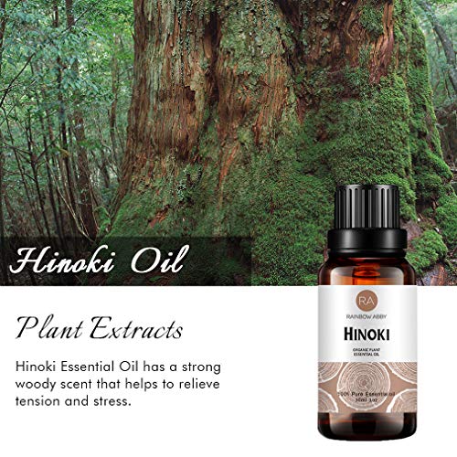 Hinoki Essential Oil (30ML), 100% Pure Natural Organic Aromatherapy Hinoki Oil for Diffuser, Massage, Skin Care, Yoga, Sleep