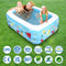 Kiddie Pool, 185cm × 148cm × 56cm Inflatable Pool with Inflatable Soft Floor, Cool Summer Swimming Pool for Kids and Family, Blow Up Pool for Backyard, Garden, Indoor, or Outdoor