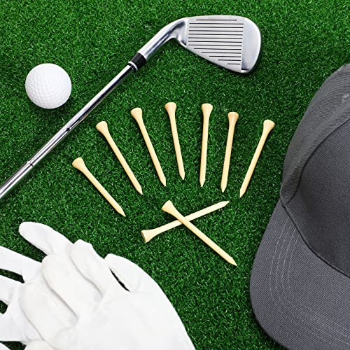 Mudder 2000 Pcs Bamboo Golf Tees Bulk Professional Golf Tees Tall Less Friction Golf Tees for Club Men Women Kids Accessories(Natural Wood Color, 2-3/4 Inch)