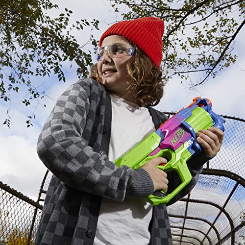 Nerf Mega CycloneShock Toy Blaster, Cybershock Color Style, 6-Dart Drum, 6 Nerf AccuStrike Mega Darts, Easy Priming (Amazon Exclusive)