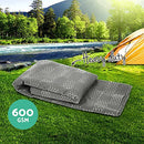 Weisshorn 5 X 2.5m Picnic Blanket, Floor Mat Outdoor Picnics Rug Camping Tarp Caravan Mesh Mats Annex Matting Ground Sheet for Hiking Travel Beach Garden, Heavy Duty UV Treated with Carry Bag Grey