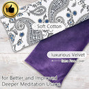 Hihealer Lavender Eye Pillow (White & Purple Paisley)