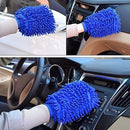 2 Pack Premium Car Wash Glove Microfibre | Scratch-Free Car Wash Mitt | Double Sided Glove for Car Cleaning Microfiber Car Wash Mitt, Blue & Yellow