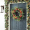 Glitzhome 2PK 6FT Glittered Pinecones and Berries Christmas Garland with 50 Warm White Lights and Timer for Christmas Holiday Party Hanging Decorations