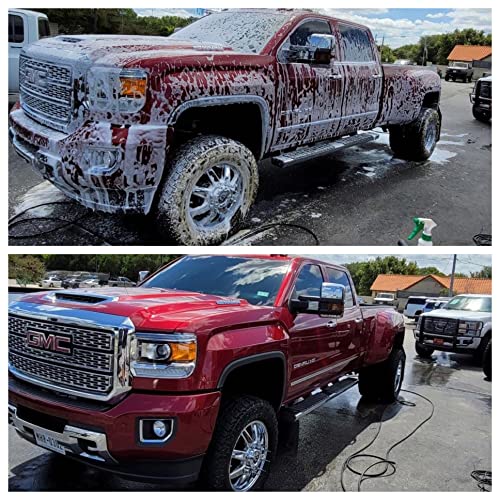 Wash Chems Pro 100 Touchless Car Wash Detergent Soap Concentrate No Brushing 4L (Heavy-Duty) Commercial Grade Professional Auto Active Foam Cleaner