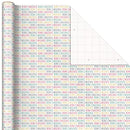 Hallmark Christmas Wrapping Paper for Kids with Cut Lines on Reverse (3 Rolls: 120 Sq. Ft. Ttl.) Multicultural Santa Claus"Merry Christmas" in Red, Green and Yellow Tri-Pack Red, Green, Yellow, Black, White 0005JXW1207