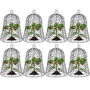 8 Pieces Sturdy Chicken Wire Cloche Plant Protector 12 x 14 Inch Metal Potted Plants Protection Cover Wire Cloches Plant Protector Protecting Plants Cages Strawberry Plant Protectors from Animals