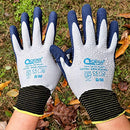 QEARSAFETY 1 Pair Garden Work Glove, Latex Rubber Fully Coated, Knitted Liner, Flexible, Water/Mud Proof For Palm and Back, Anti-Slip,Small Thorn Resistance Lady Small Hands (8/M)