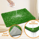 LOOBANI Dog Grass Pee Pads, Artificial Turf Pet Grass Mat Replacement for Puppy Potty Trainer Indoor/Outdoor Use - Set of 2 (14"x18")