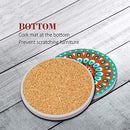 Darate Absorbent Coasters with Holder Set of 8, Coasters for Drinks, Unique Housewarming Gift, 4 Inch Round Coaster for Bedroom, Home, Office, Bar, Dining Room, Living Room, Kitchen (Mandala)