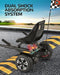 Gyroshoes K2 Hoverboard Seat Attachment with Rear Shock Absorption, Compatible with 6.5" 8" 10" Hoverboard, Hoverboard Go Kart for Kids and Adults with Adjustable Frame Length and All Terrain Wheel