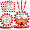 gisgfim 96 Pcs Circus Party Supplies Paper Plates Napkins Carnival Party Disposable Tableware Set Birthday Decorations Favors for Kids Baby Shower Circus Decor Serves 24
